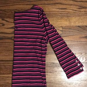 Striped 3/4 length sleeve blouse